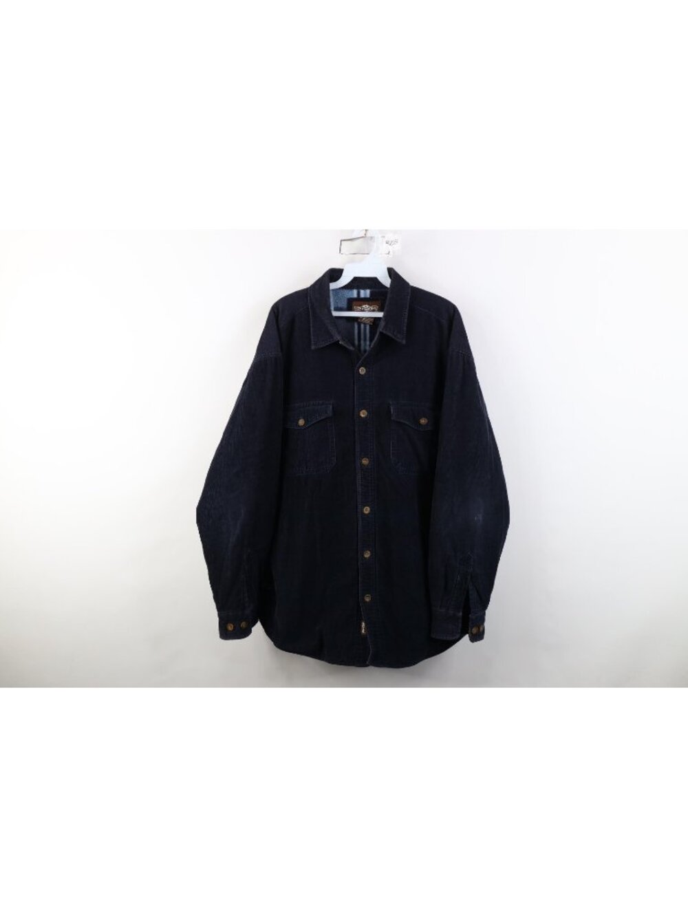 Vintage Y2K Levis Mens Large Fleece Lined Corduroy Button Shirt Jacket Jac Shirt - Picture 1 of 16